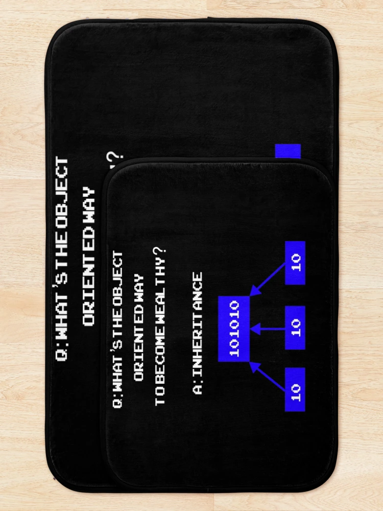 Thumbnail 5 of 6, Bath Mat, Programmer Shirt - Inheritance designed and sold by tshirtfandom.