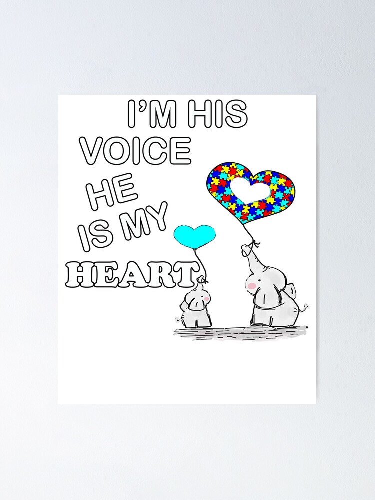 Autism Mom Shirt I Am His Voice He Is My Heart Quote Gift Autism Mom Shirt I Am His Voice He Is My Heart Quote Gift