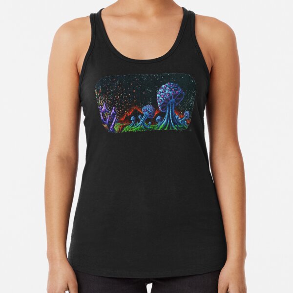 Binary Starlight on the Plains of Shrooms Racerback Tank Top