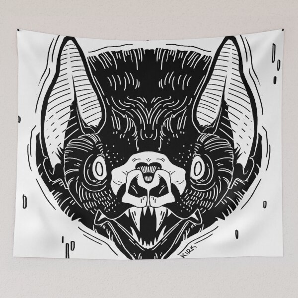 Item preview, Bat Face -White designed and sold by flaroh.