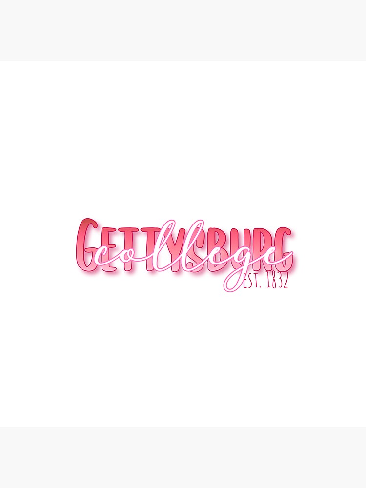 Gettysburg College Sticker Pink Sticker For Sale By Raethomps