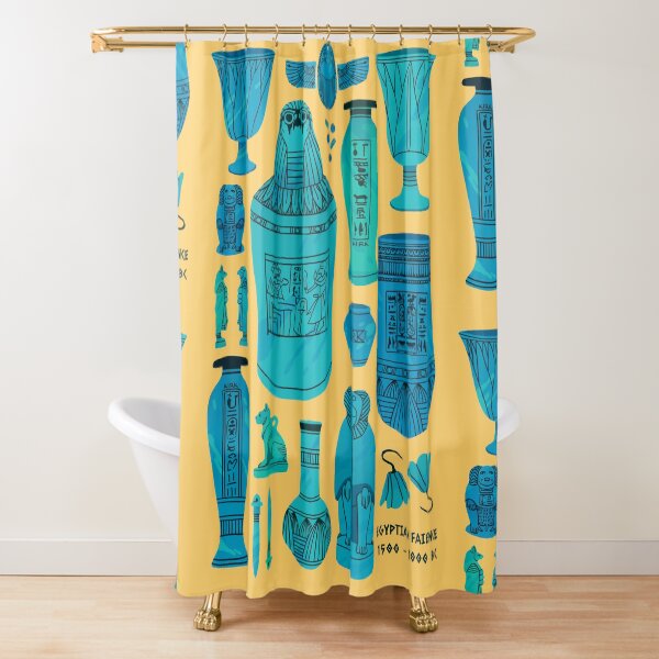 Egyptian Faience Shower Curtain