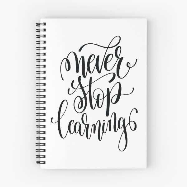 Item preview, Never Stop Learning Inspirational Quotes designed and sold by ProjectX23.