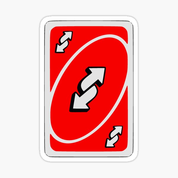 Uno reverse card Sticker for Sale by Mello Official Store