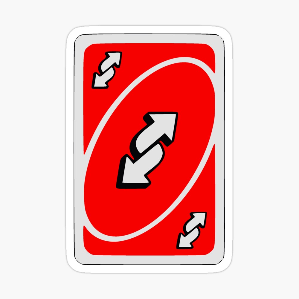 Red Uno Reverse Card Greeting Card By Snotdesigns Redbubble.