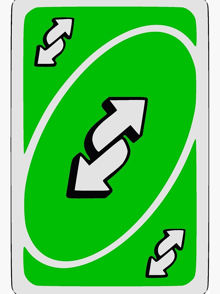 Green Uno Reverse Card 