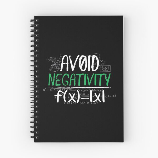 Item preview, Funny Math Geek Avoid Negativity Positive Life graphic print designed and sold by Lisbob.
