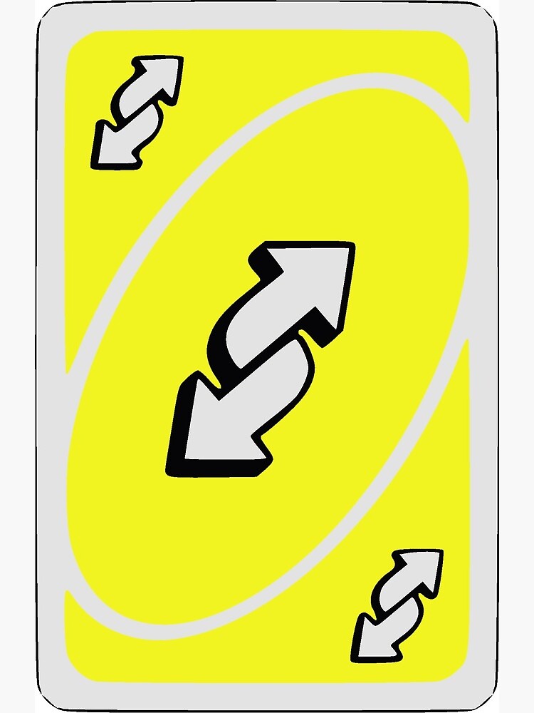 Light Yellow Reverse Uno Card | Greeting Card