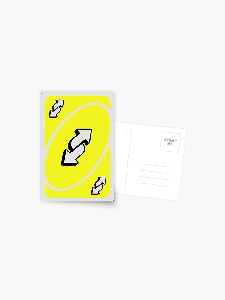 UNO Reverse card - Yellow Greeting Card for Sale by crossesdesign