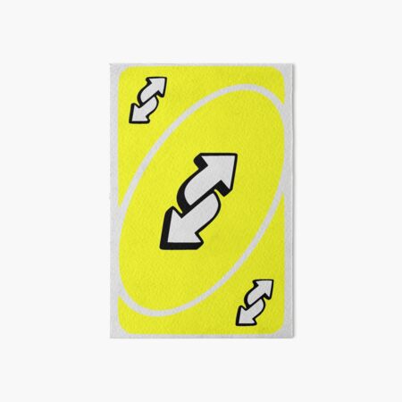 UNO Reverse card - Yellow | Art Board Print
