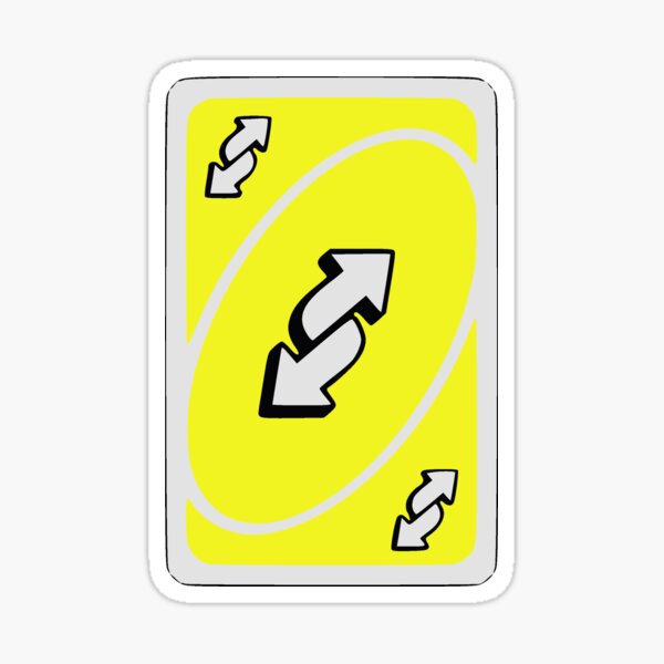 Uno Reverse Card Sticker By Gabby3524 Redbubble - uno 4 card roblox