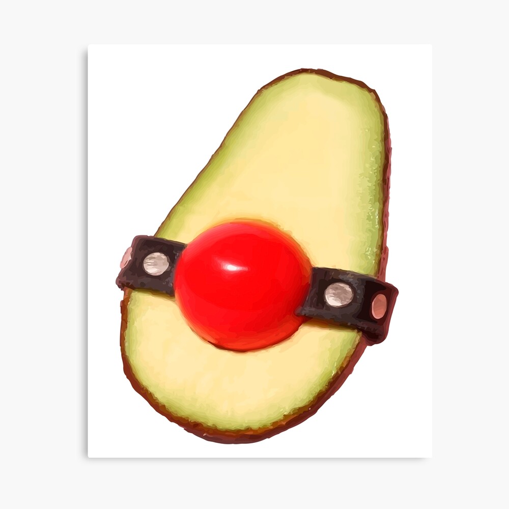 BDSM Avocado with ball gag