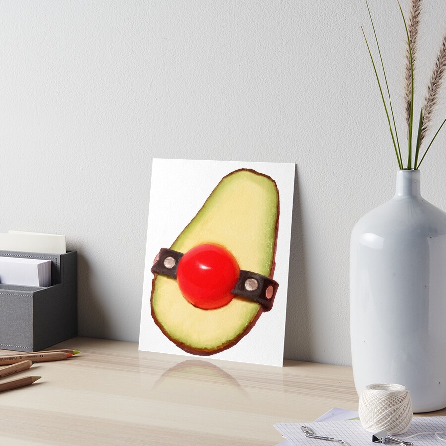 BDSM Avocado with ball gag