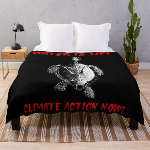 Item preview, Climate Protest Tortoise Water Life Black designed and sold by alexvas.