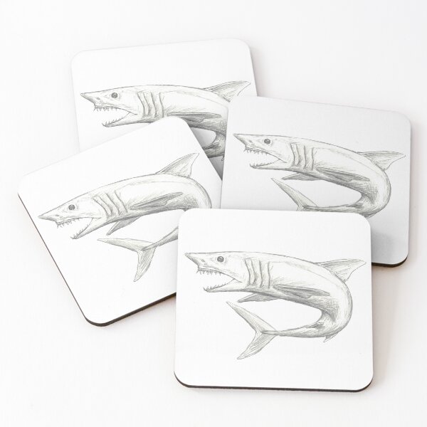 Item preview, Mako Shark sketch designed and sold by WhiteThorneGoods.