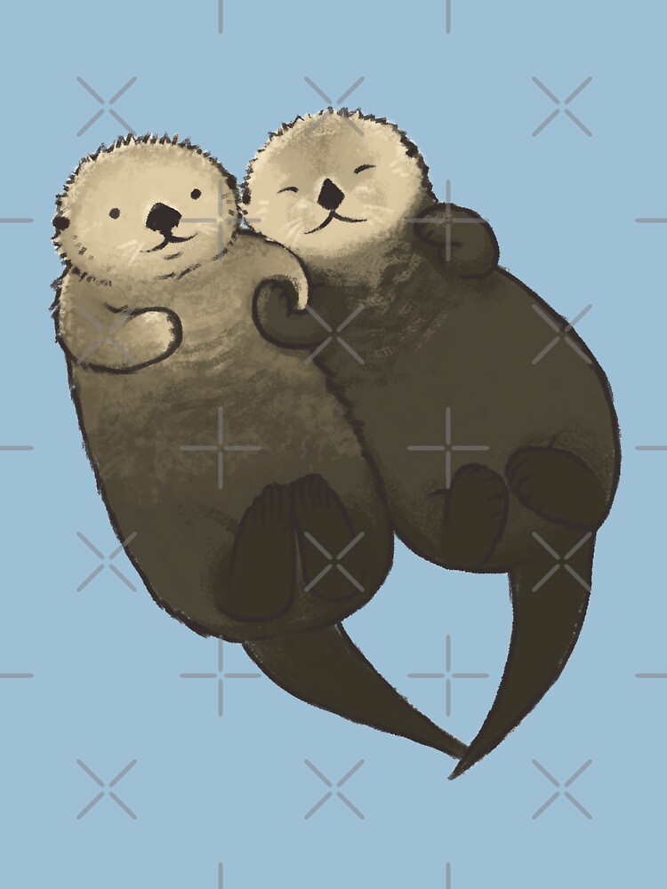 Thumbnail 7 of 7, Classic T-Shirt, Significant Otters - Otters Holding Hands designed and sold by StudioMarimo.
