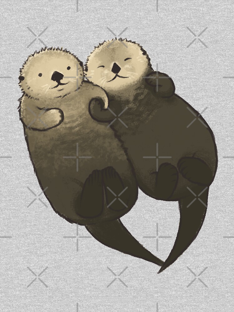 Thumbnail 5 von 5, Langarmshirt, Bedeutende Otter - Otter, die Hände halten designt und verkauft von StudioMarimo.
