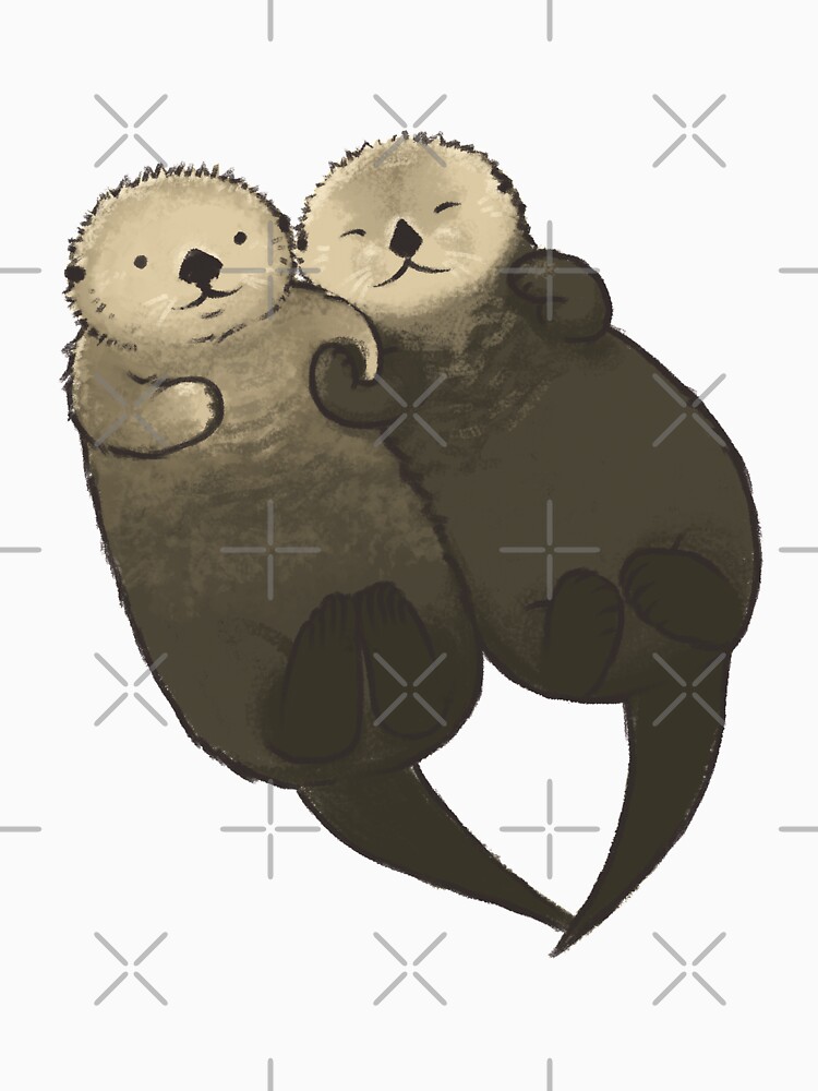 Thumbnail 3 von 3, Baseballshirt mit 3/4-Arm, Bedeutende Otter - Otter, die Hände halten designt und verkauft von StudioMarimo.