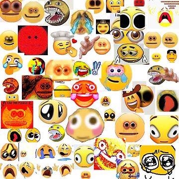 Cursed emoji funny emojis pack | iPad Case & Skin