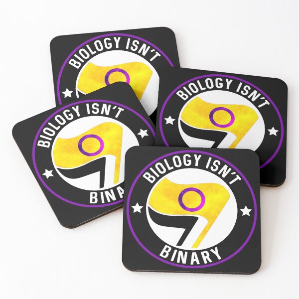 Item preview, Biology Isn’t Binary (Intersex Pride Galaxy) designed and sold by Anarcha-Maenad.