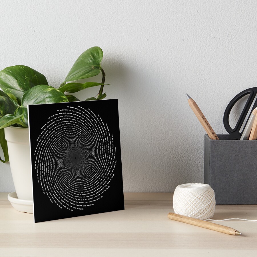 Let Go Vortex Art Board Print