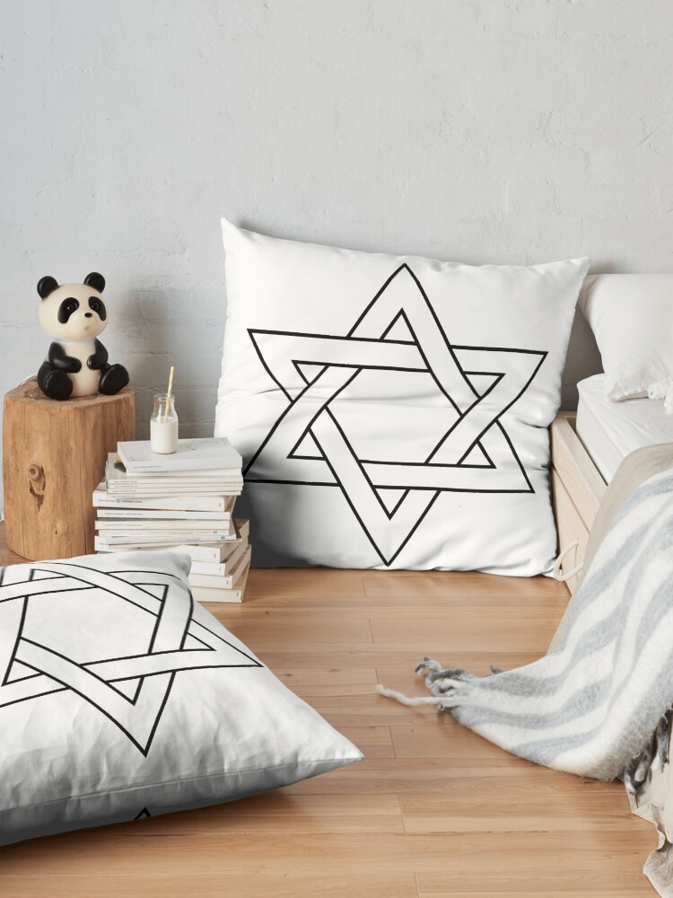 Alternate view of #Star of #David #Clipart #StarOfDavid Floor Pillow