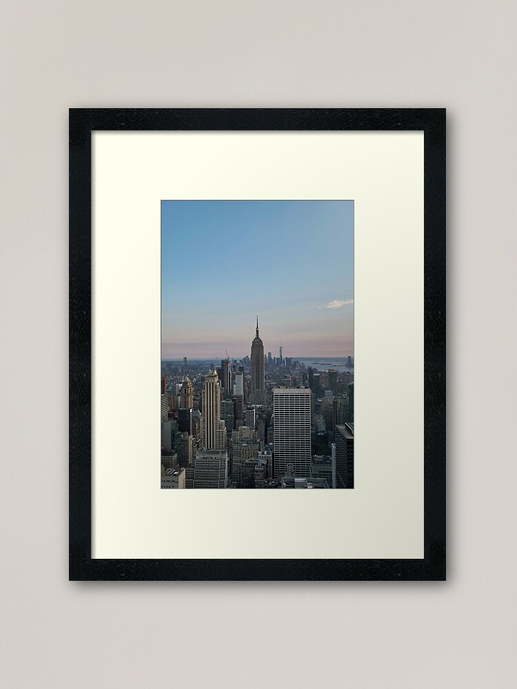 New York City Skyline Framed Art Print By Ornake Redbubble