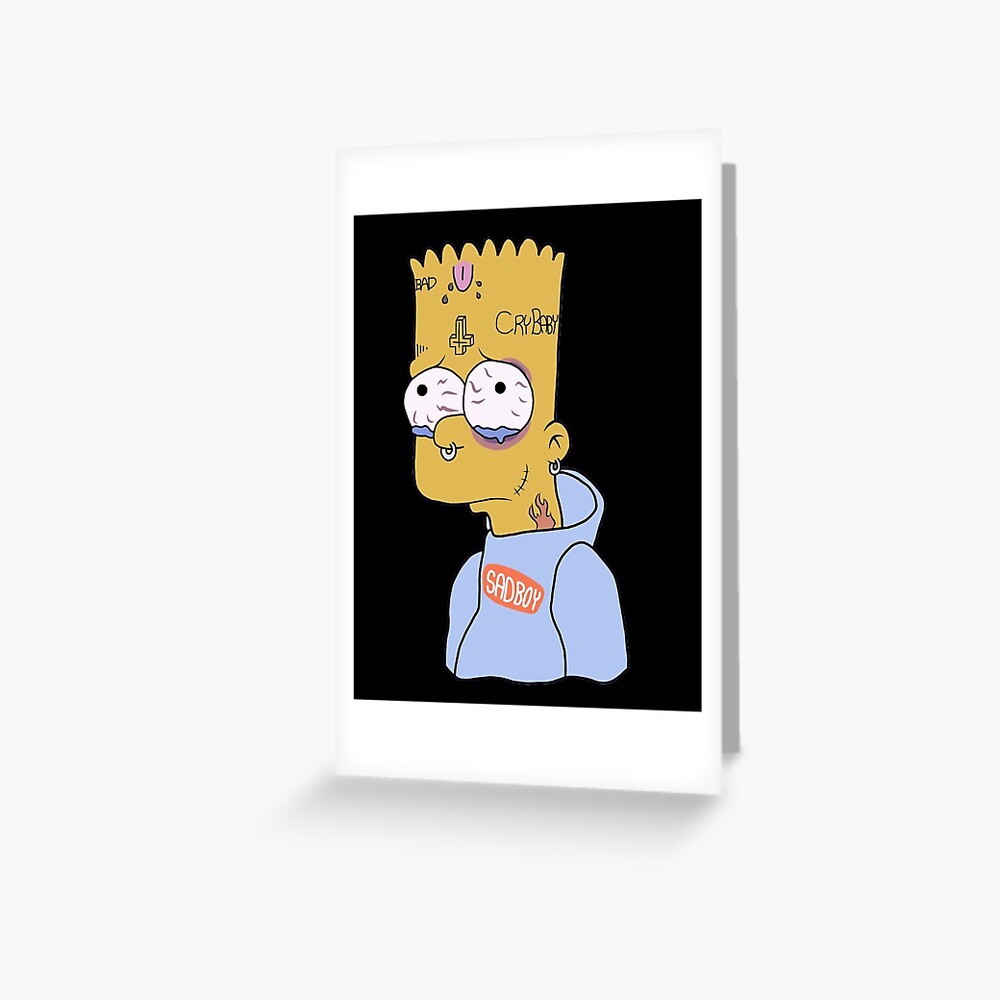 Bart sad Art Board Print by Loony80