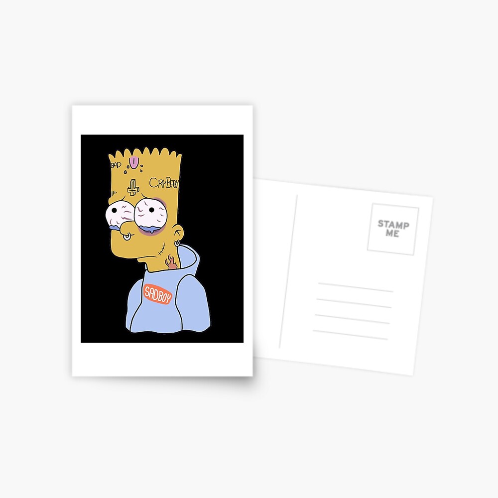 Bart sad Art Board Print by Loony80