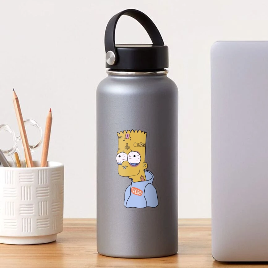 sad triste simpsons lossimpsons bart sticker by @erikamc5