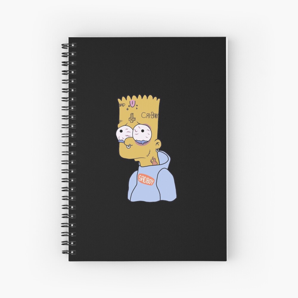 Bart Simpsons S.A.D. Spiral Notebook by tugfnaam