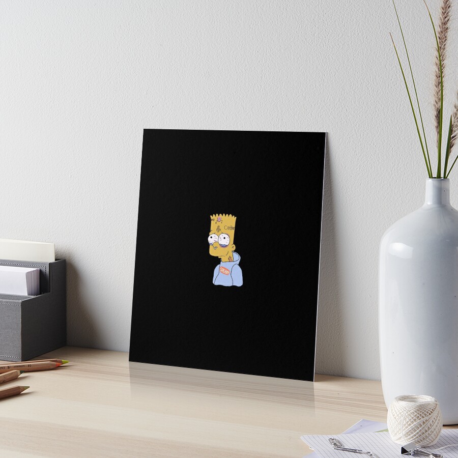 Sad Bart Art Board Print by Theo C