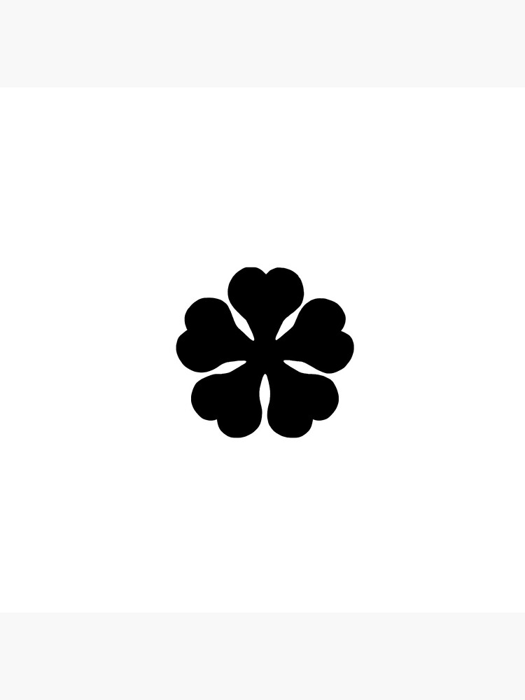 black-clover-five-leaf-clover-black-coasters-set-of-4-for-sale