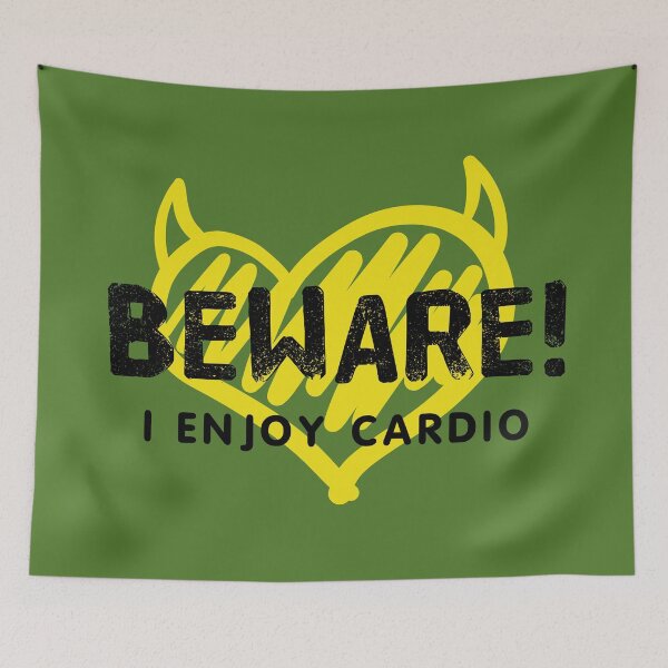 Item preview, BEWARE! I Enjoy Cardio Workout Fitness Gift designed and sold by IslandLakeTree.