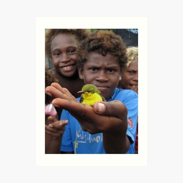 Boy with Sunbird Art Print