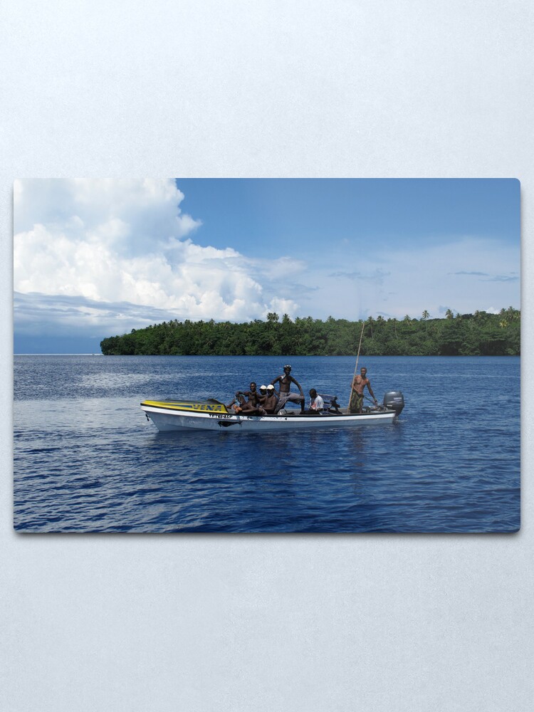 Alternate view of Island Men Metal Print