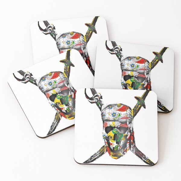 Item preview, Canal flowers pirate skull bywhacky designed and sold by designbywhacky.
