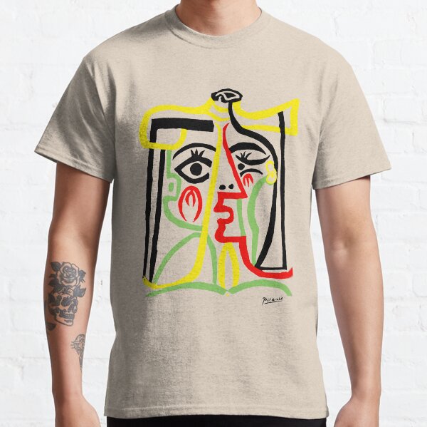 Pablo Picasso, Jacqueline with Straw Hat 1962, Artwork for Posters Prints Tshirts Women Men Kids Classic T-Shirt