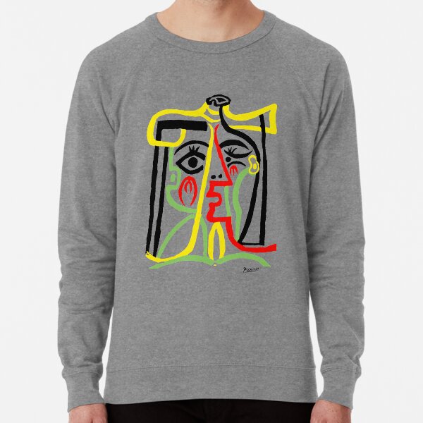 Pablo Picasso, Jacqueline with Straw Hat 1962, Artwork for Posters Prints Tshirts Women Men Kids Lightweight Sweatshirt