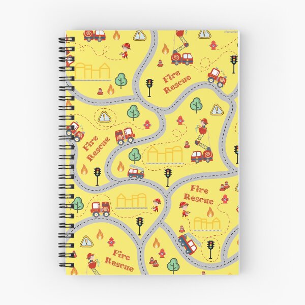 Item preview, Fireman cute seamless kids pattern yellow designed and sold by Arch4Design.