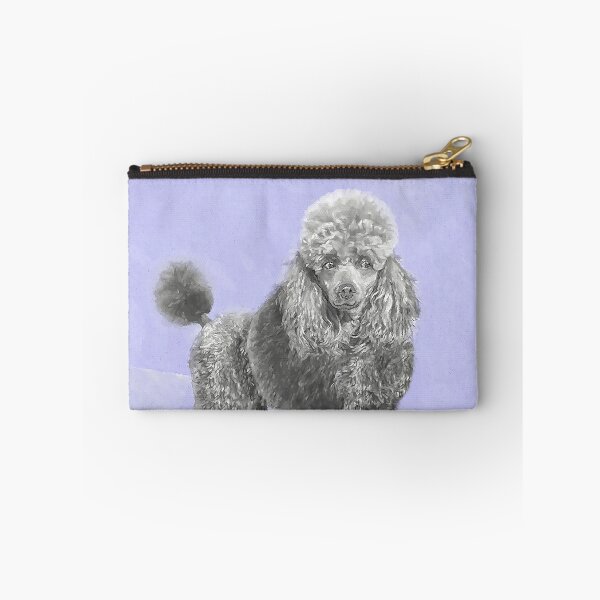 Item preview, Poodle Miniature Toy Silver Gray Blue designed and sold by alpendesigns.