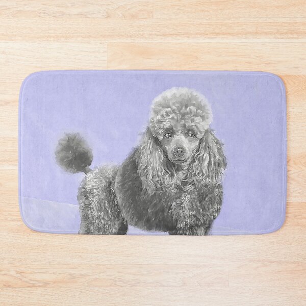 Item preview, Poodle Miniature Toy Silver Gray Blue designed and sold by alpendesigns.