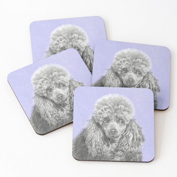 Item preview, Poodle Miniature Toy Silver Gray Blue designed and sold by alpendesigns.