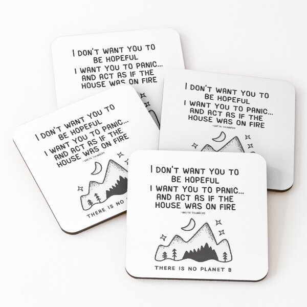 Item preview, Greta Thunberg House On Fire Quote designed and sold by RainbowPandas.