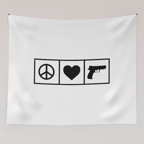 Item preview, Peace. Love. Guns. (Black) designed and sold by TheLastStand.