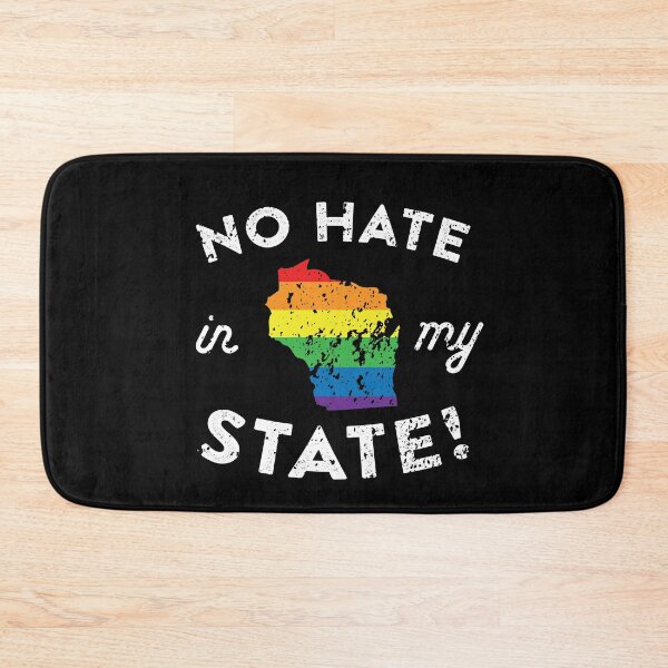 Item preview, No Hate in My State Wisconsin Pride designed and sold by Seeding Serendipity.
