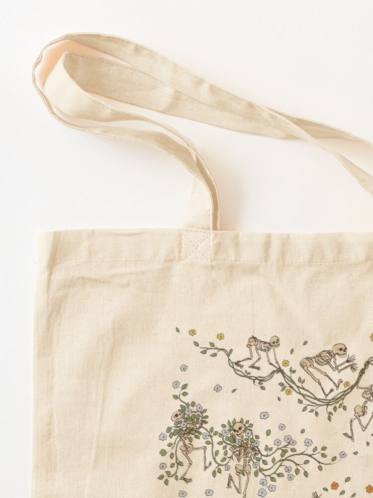 Alternate view of Skeletons with garlands Tote Bag