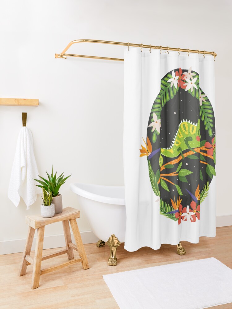 Alternate view of Chameleon Shower Curtain