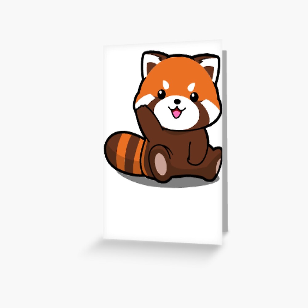 Red Cute Panda Art Print For Sale By Deepsweller Redbubble