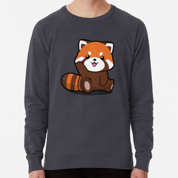 Red Cute Panda. Lightweight Sweatshirt